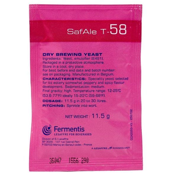 Safale T-58 Sörélesztõ 11.5g