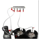 CO2 elosztó csap 4 utas csőcsatlakozós