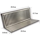 Falra/hűtőre szerelhető rozsdamentes acél csepptálca