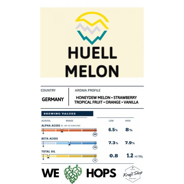 Huell Melon komló pellet 100g