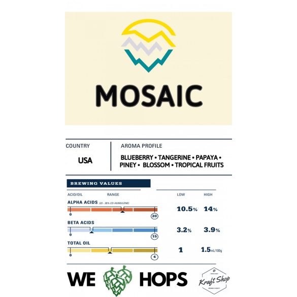 Mosaic komló pellet 100g