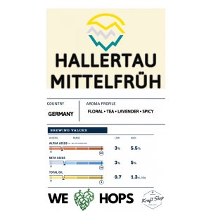 Hallertau Mittelfrüh komló pellet 100g