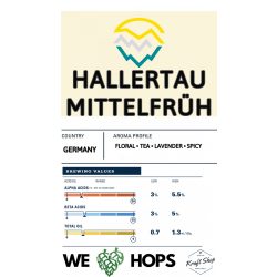 Hallertau Mittelfrüh komló pellet 25g