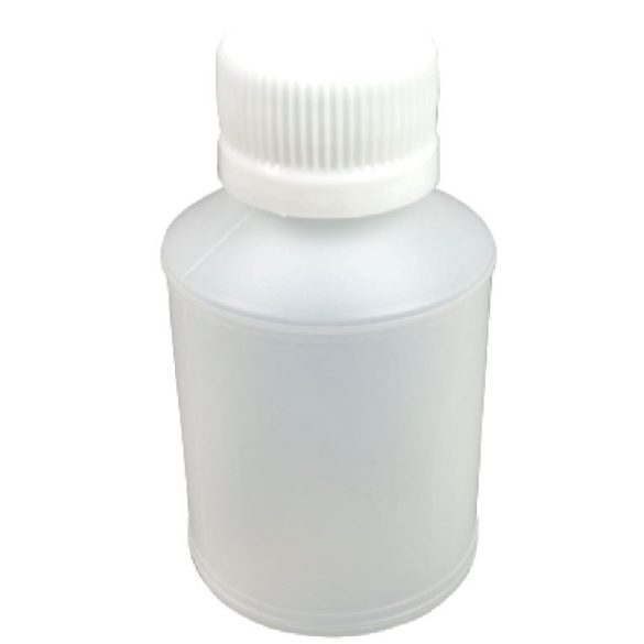 HDPE kerek flakon 100ml garanciazáras kupakkal
