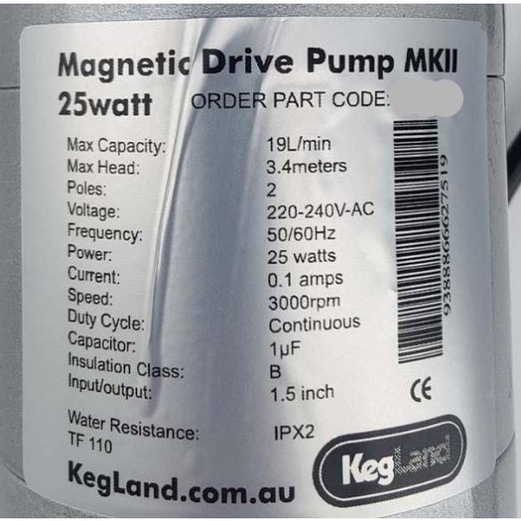 Mágneses szivattyú Kegland 25W