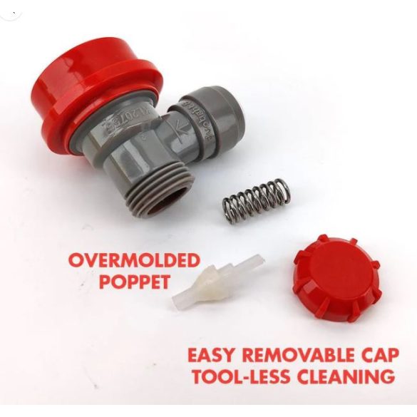 Kegland Ball Lock 8mm (5/16) Duotight gyorscsatlakozóval integrálva GÁZ OLDAL