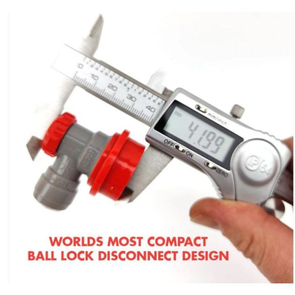 Kegland Ball Lock 8mm (5/16) Duotight gyorscsatlakozóval integrálva GÁZ OLDAL