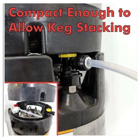 Kegland Ball Lock 8mm (5/16) Duotight gyorscsatlakozóval integrálva GÁZ OLDAL