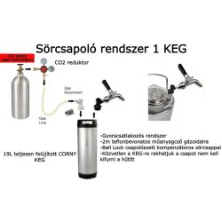   Sörcsapoló rendszer 1 KEG (19Liter) NUKATAP Ball Lock csapolószettel