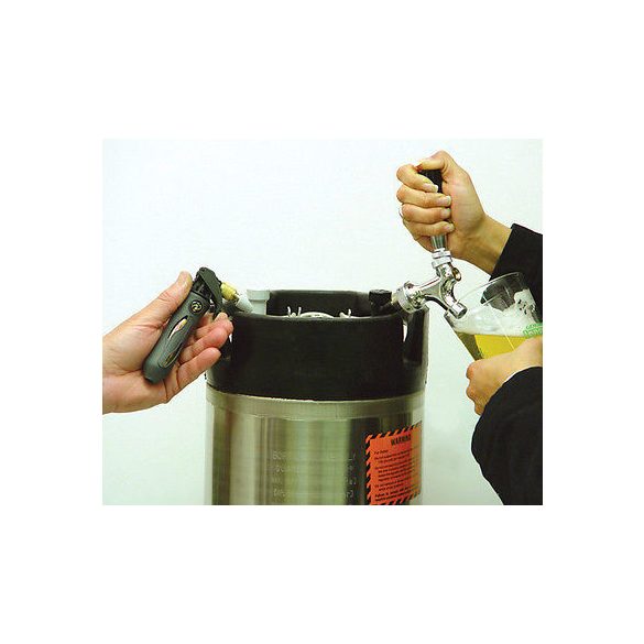 Patronos Brewferm CO2 keg töltő ball lock csatlakozóhoz +1 menetes CO2 patron
