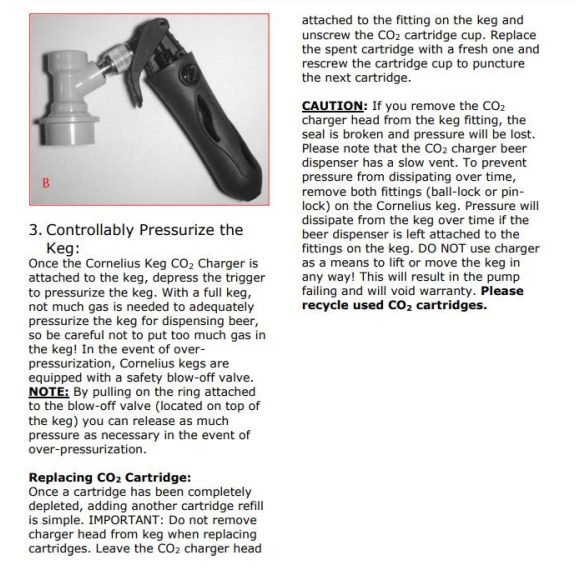 Patronos CO2 keg töltő ball lock csatlakozóhoz