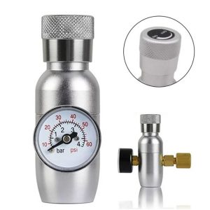 Patronos Mini CO2 reduktor mérőórával 0-60 PSI