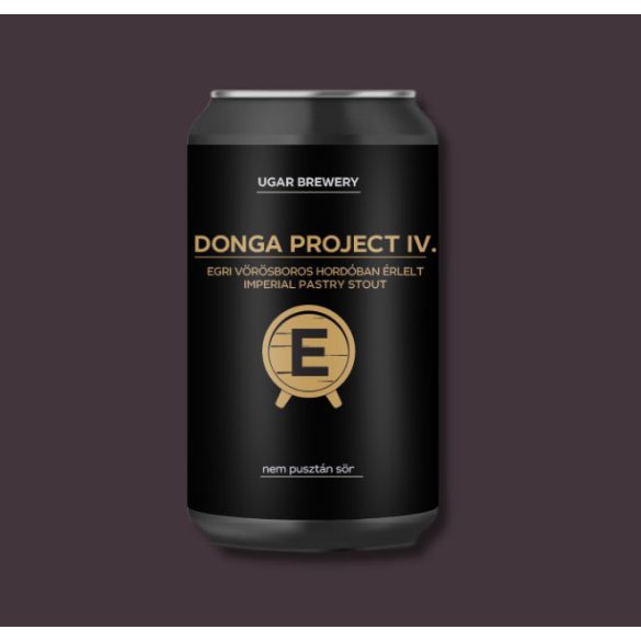 Donga Project IV. egri vörösboros hordós Imperial Pastry Stout dobozos sör 0,33L